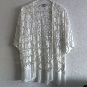 Lace and Fringe Kimono
